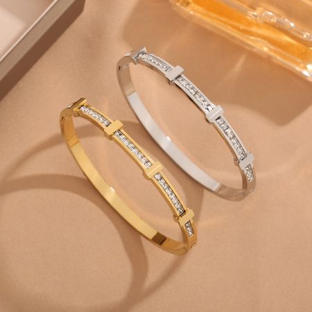 Picture of "Geometric Glow" Double Layer Zircon Bracelet