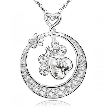 Silver With Sparkling Diamond-Like Stones