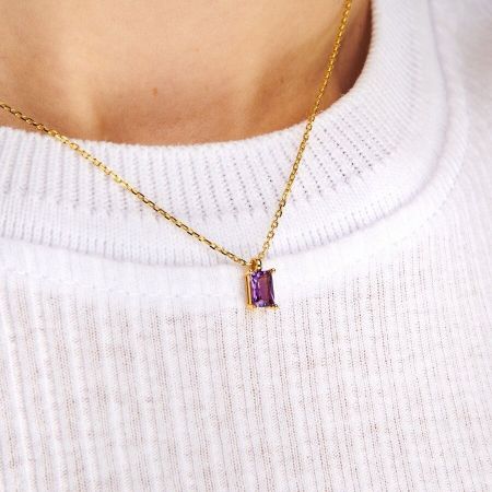 Picture of Titanium Steel Necklace With Rectangular Stone