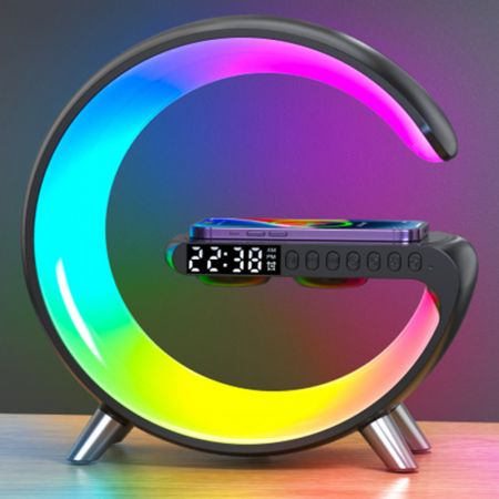 Picture of G-Shaped LED Lamp with Wireless Charger and Bluetooth Speaker