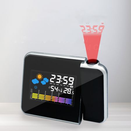 Picture of Digital Projection Alarm Clock with Thermometer and Weather Forecast