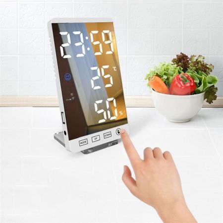 Picture of Multifunctional LED Mirror Alarm Clock with Temperature and Humidity Display