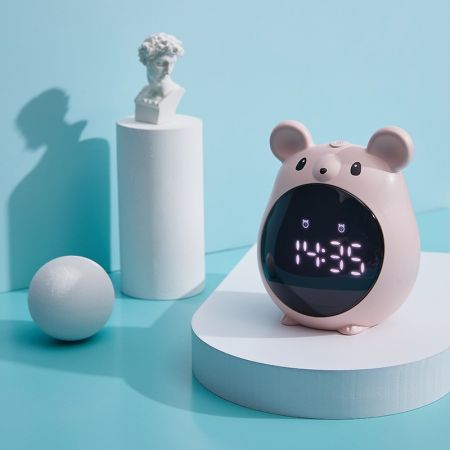 Picture of Elf Mouse LED Alarm Clock with Thermometer and Calendar